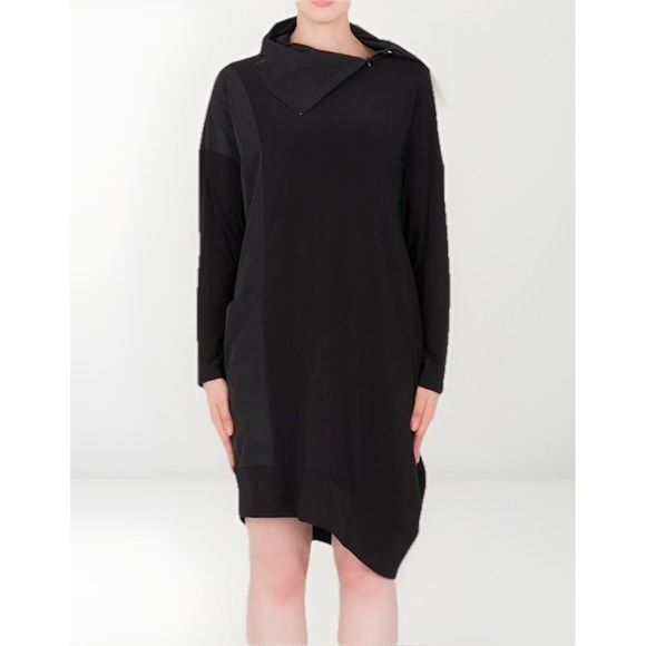 Joseph Ribkoff Dress Asymmetrical Cowl Lagenlook Designer 8 Oversized Cocoon - Picture 8 of 8